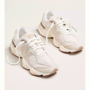 New Balance 9060 Women's Beige and White Sneakers 9.5